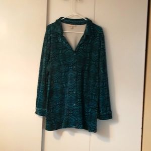 Vintage 2x velour paisley top
